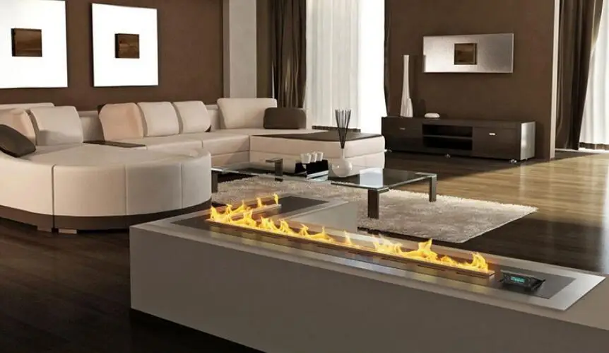 Inno-Fire 72 inch silver or black real fire intelligent smart ethanol burner