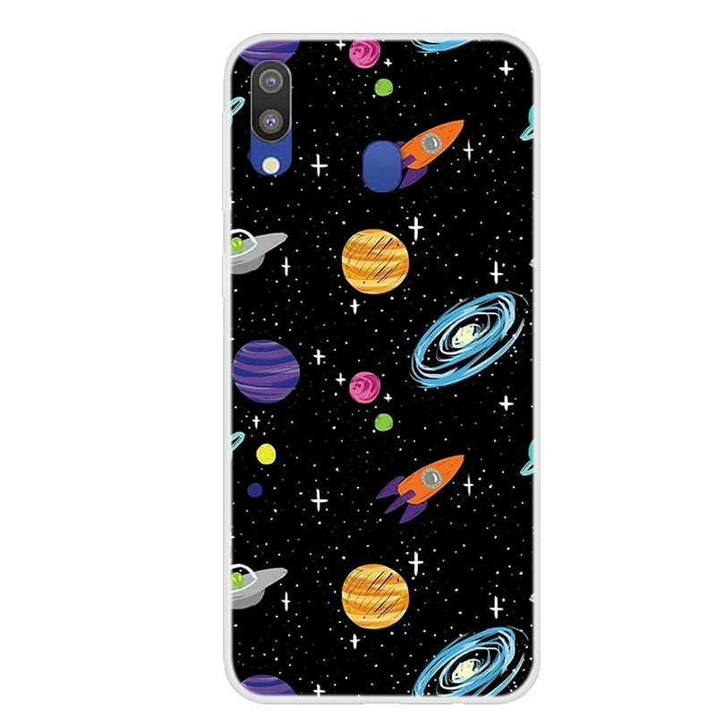 Чехлы для Samsung Galaxy M20 чехлы с мультяшным рисунком прозрачный чехол мягкий