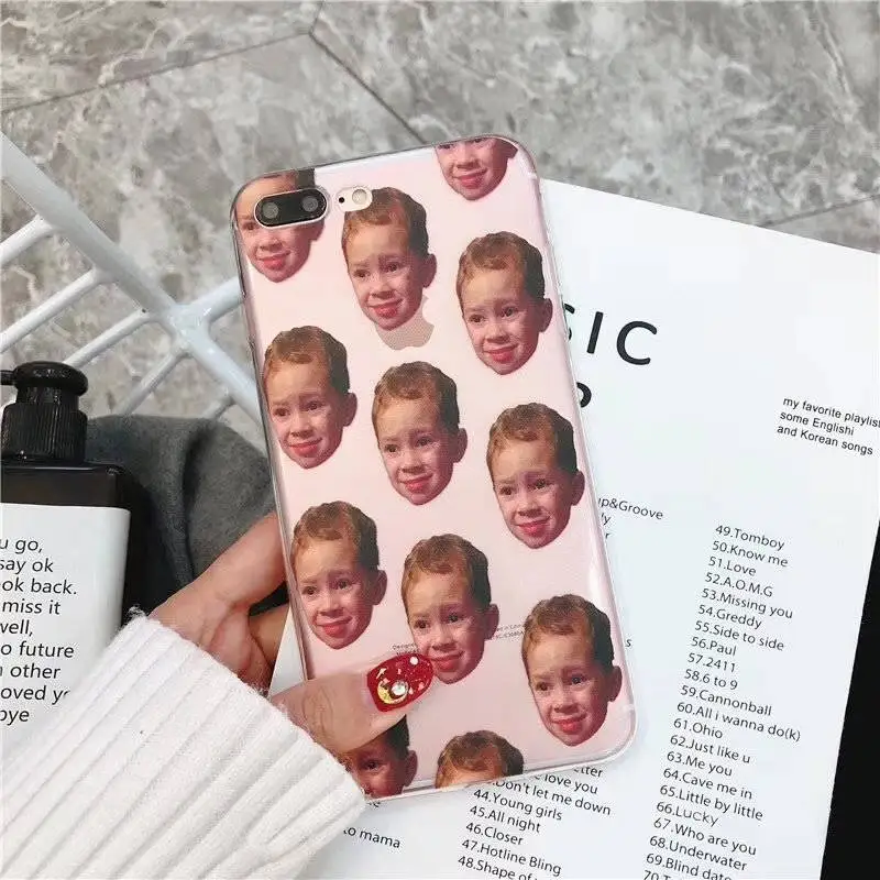 Европейская и американская сеть Red Fun Smirk Boy для Iphone 66S 6P 78 78plus X Универсальная