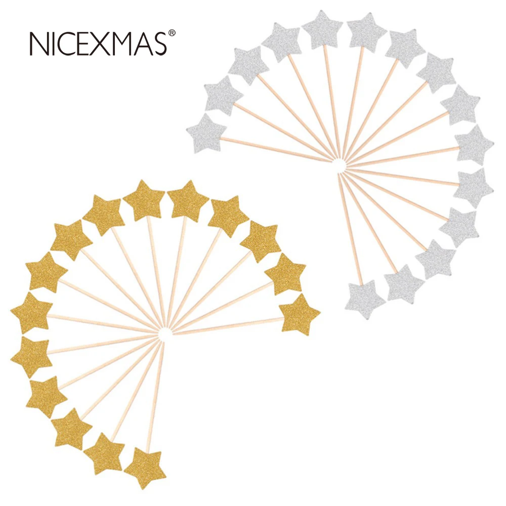 NICEXMAS 10 шт мерцающие маленькие звезды Вечеринка день рождения блестящее Сердце