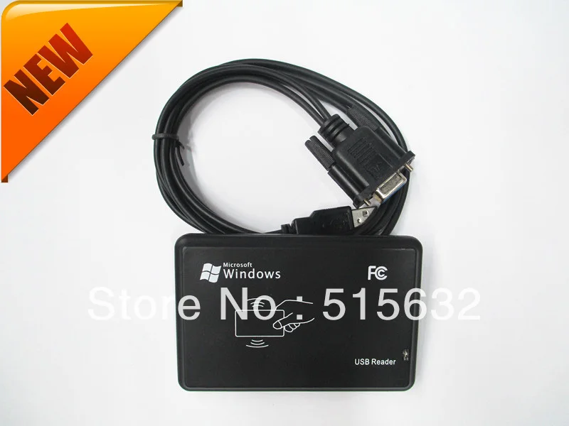 Новый безопасный черный USB RS232 RFID считыватель датчик приближения 125 кГц смарт ID