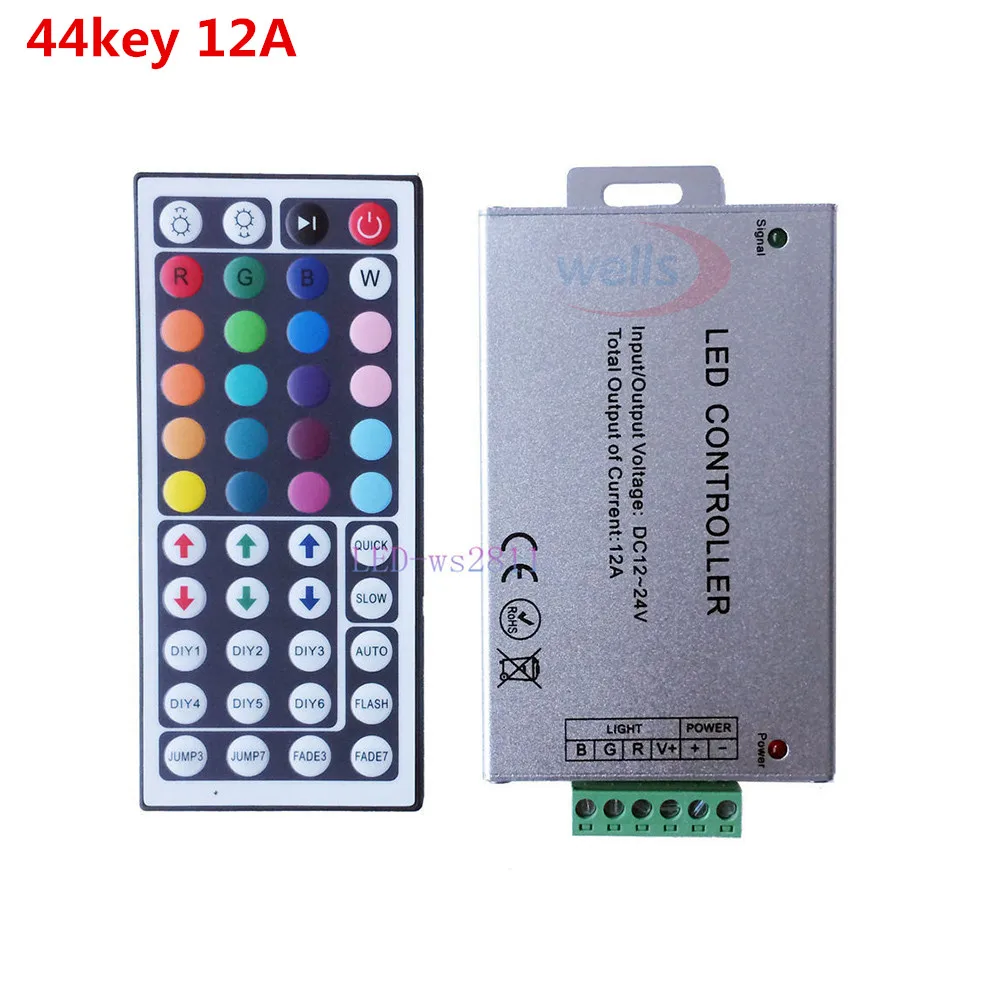 Зеленый Мини 3key 10key 17key 24key 44key RGB контроллер для 5050 3528 2835 Светодиодные ленты светильник ленты лампы 12V 24V - Цвет: Зеленый