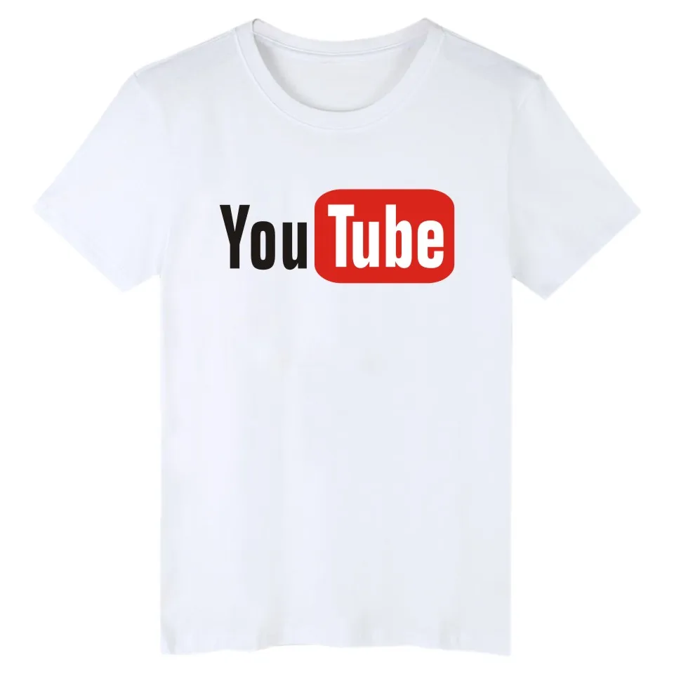 Футболка с принтом Youtube мужская и женская футболка в стиле Харадзюку роскошная