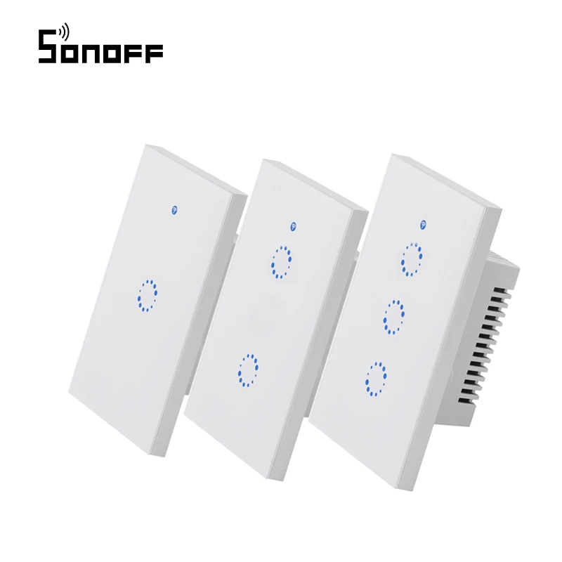 Настенный светильник Sonoff T1 US RF WiFi с сенсорным управлением переключатель 1/2/3 Gang 120