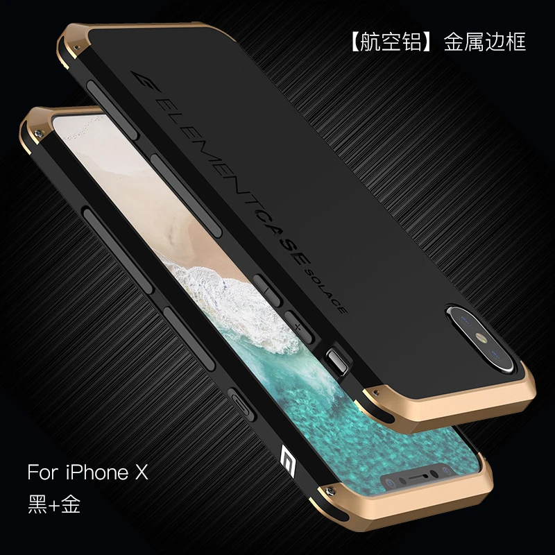Случай для iPhone X 10 7 Plus чехол s Роскошный Алюминиевый бампер PC задняя крышка протектор для iPhone X чехол s сумка для телефона