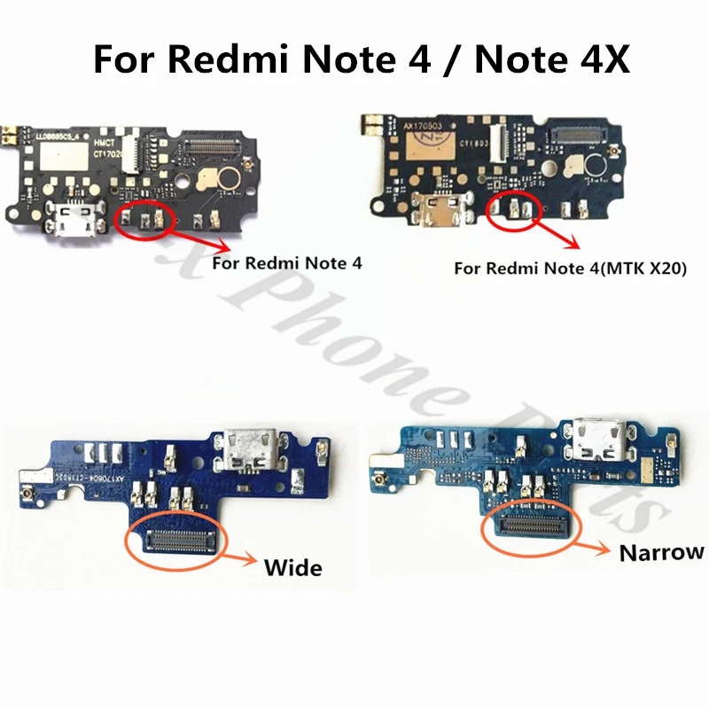 Для Xiaomi Redmi Note 4 4X USB зарядное устройство порт для зарядки ленточный Micro док-разъем