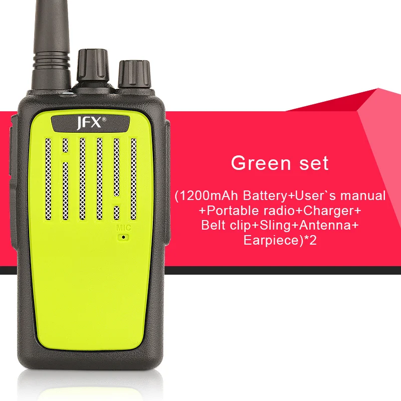 2 ШТ. JFX A18Plus Walkie Talkie 5 Вт 16 Канала Clear Двухстороннее Радио Полевой ресторан