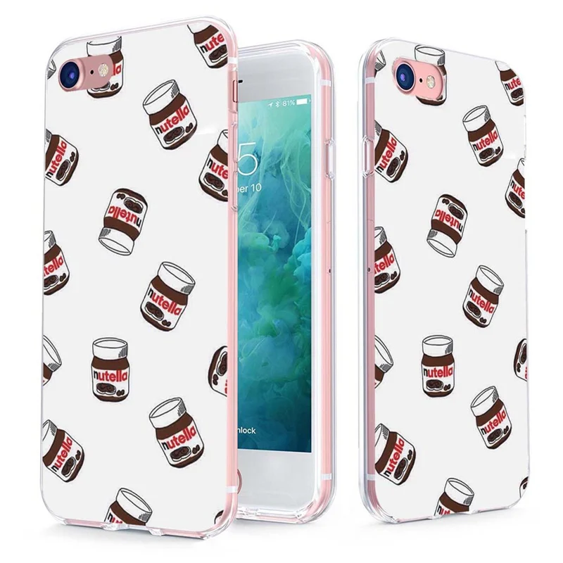 MLCRIYG Soft Phone Case For iPhone 6 6S Plus 7 7Plus 8Plus X TPU Colorful Pizza Cake Watermelon Pattern Fundas C056 |