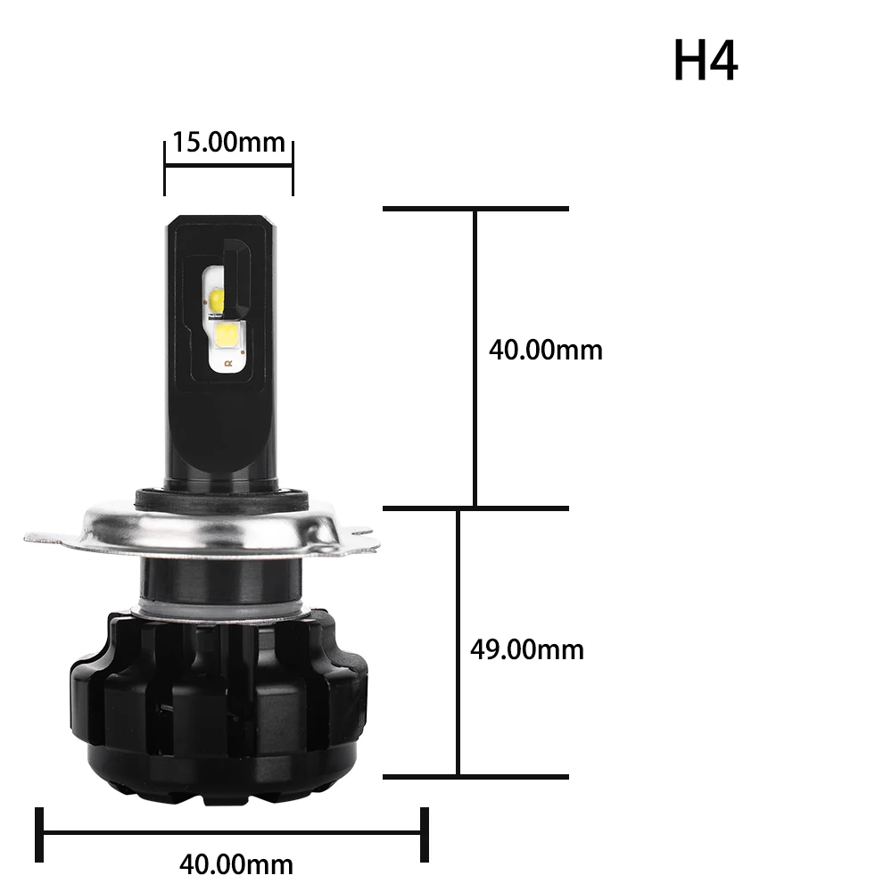 Чрезвычайно Brigh светодиодные лампы фар комплект преобразования H4 9003 Hi/Lo луч