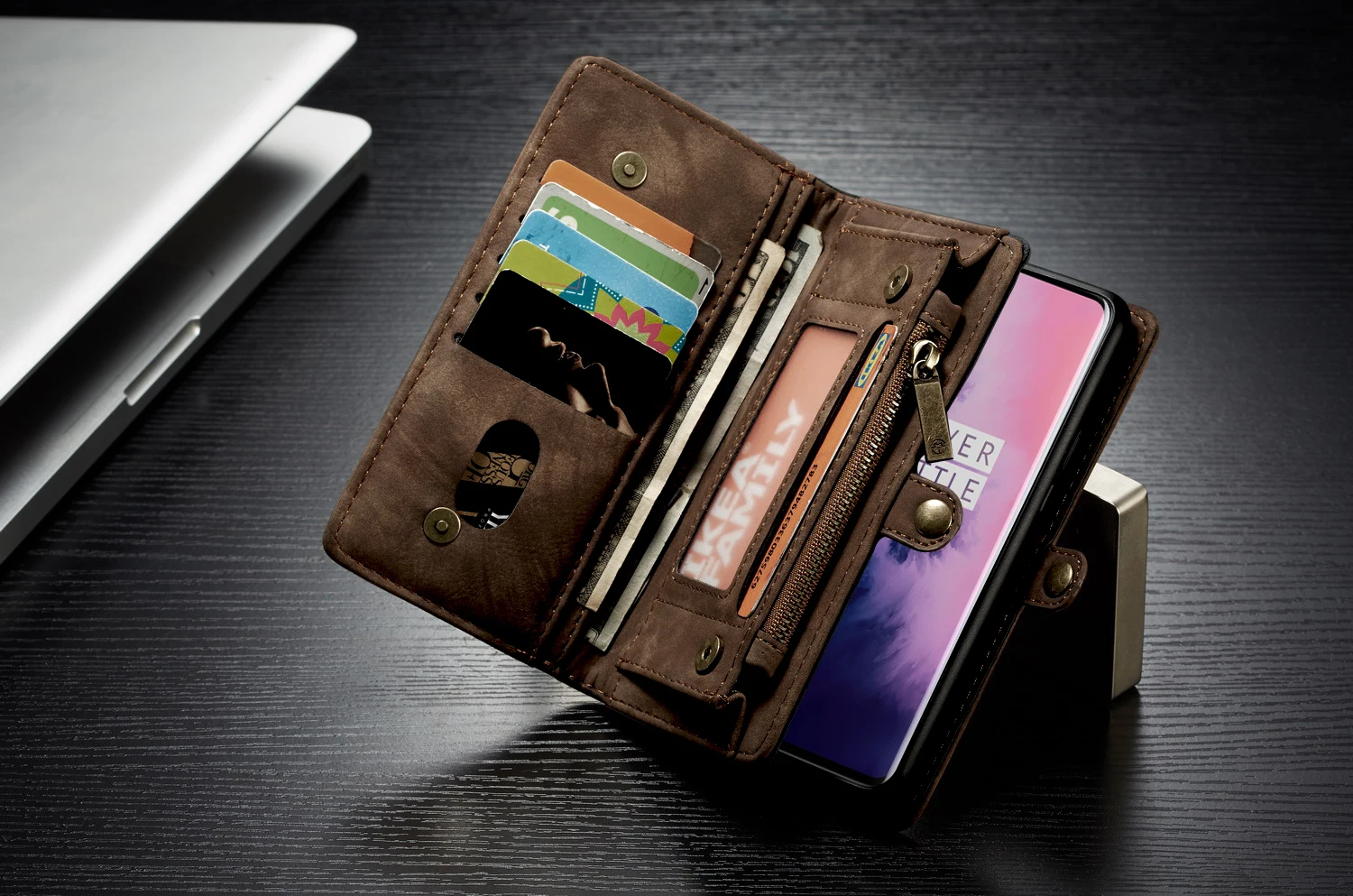 Для OnePlus 7/7 Pro Большой Вместительный съемный чехол-кошелек со слотом для карт фото Ретро Чехол из искусственной кожи на магните