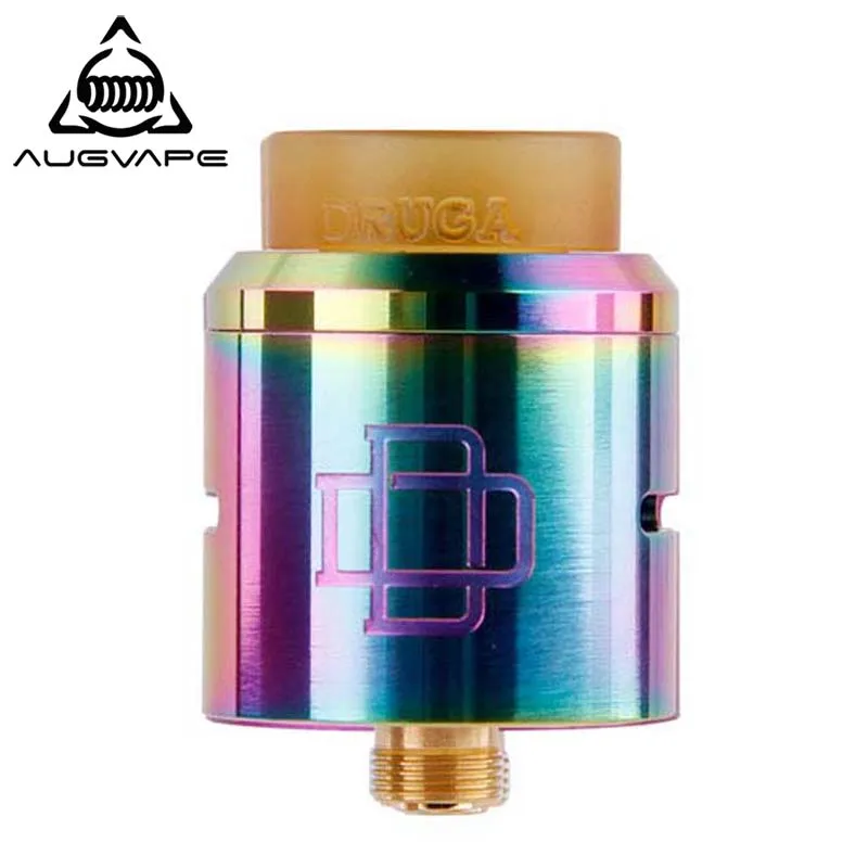 Augvape Druga RDA бак 24 мм Диаметр электронная сигарета атомайзер 24K позолоченный Deck 810
