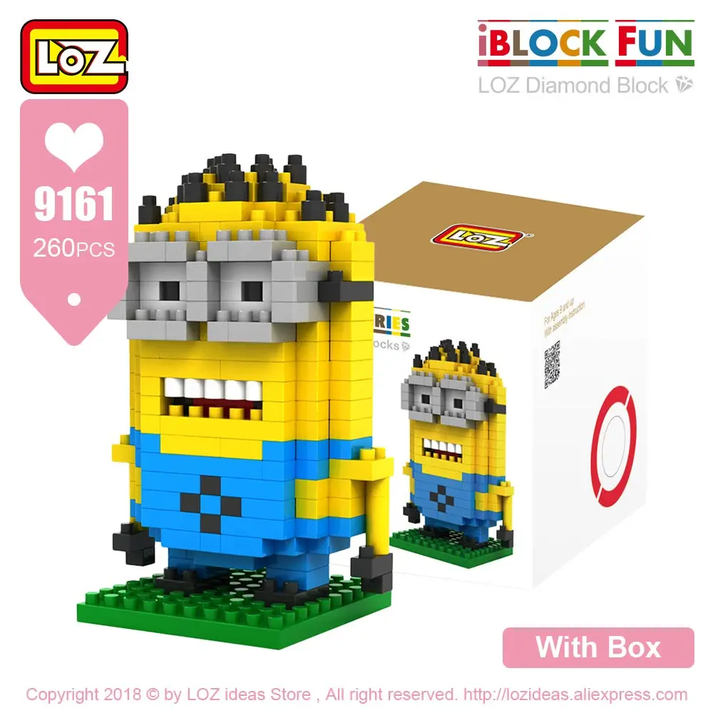 9161 With Box LOZ алмазные блоки толстые маленькие желтые люди детская игрушка кирпичные пиксельные Фигурки кукла модель игрушки DIY мини-фигурка кукла Фигурка 9161 - Цвет: 9161 With Box