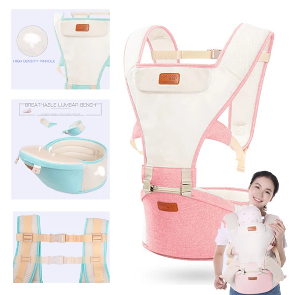 7 Ibelibaby Детские переноски, дышащая сетка, новорожденный Хипсит(пояс для ношения ребенка), защита от o-ног, Детские аксессуары 360 - Цвет: 7