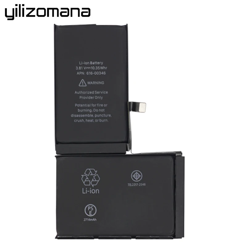 YILIZOMANA Оригинальный аккумулятор для мобильного телефона Apple iPhone X емкость 2716mAh