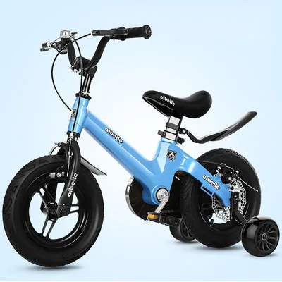 14 inch blue B 1" 14" 1" 18" Детский велосипед, детский велосипед для мальчиков и девочек 2-6-8-10 лет, детский велосипед с педалью, ходунки - Цвет: 14 inch blue B