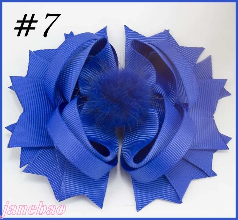 Бесплатная доставка 30 шт. банты для волос из ткани и норки с зажимами