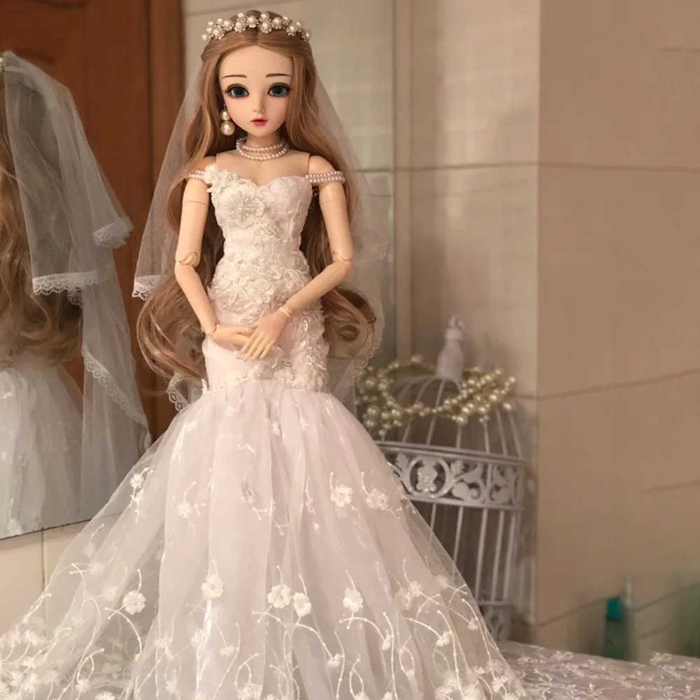 Кукла для девочек 60 см BJD 1/3 игрушки косплея платье свадьбы костюм обувь волосы