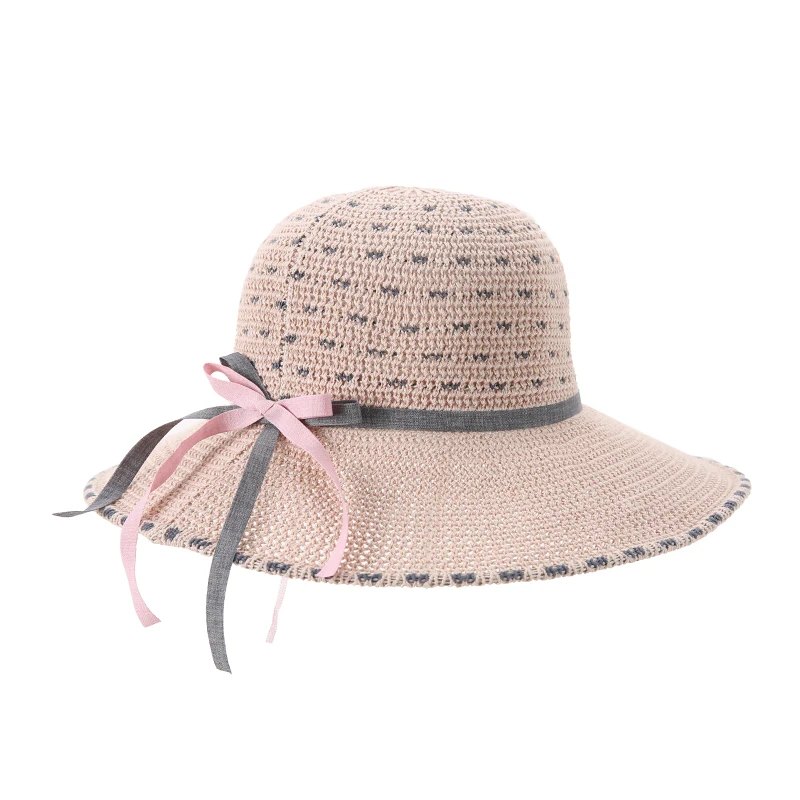 Для женщин Летняя женская соломенная шляпа большой широкий пляжный навес