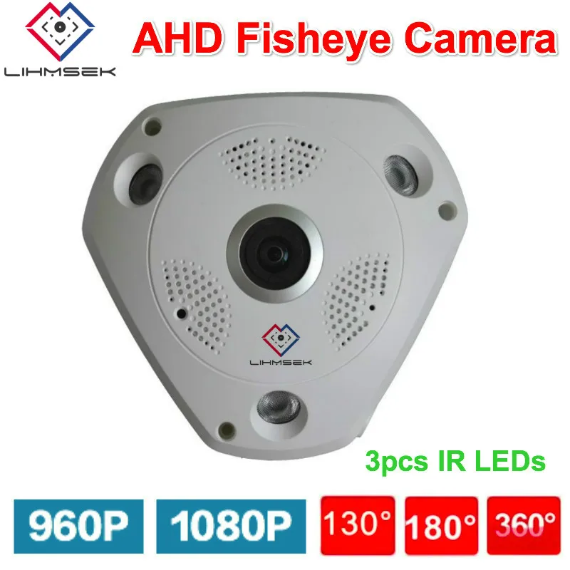 Lihmsek HD 1080P AHD камера Рыбий глаз объектив 130 180 360 градусов ИК инфракрасное ночное
