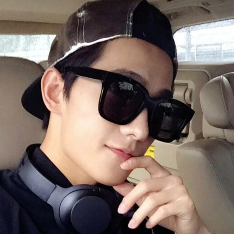 Новые мужские солнцезащитные очки для вождения черная оправа UV400 цветные