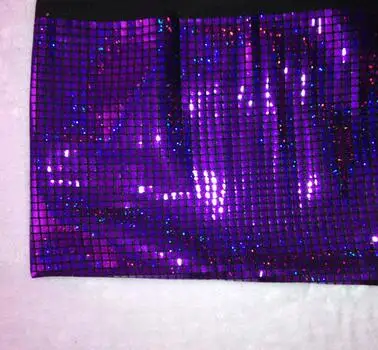 purple Квадратная блестящая ткань CD блестки шифрование цвет флэш-фон ткань свадебная Стена бар сценическое украшение 2 м/лот S697P - Цвет: purple