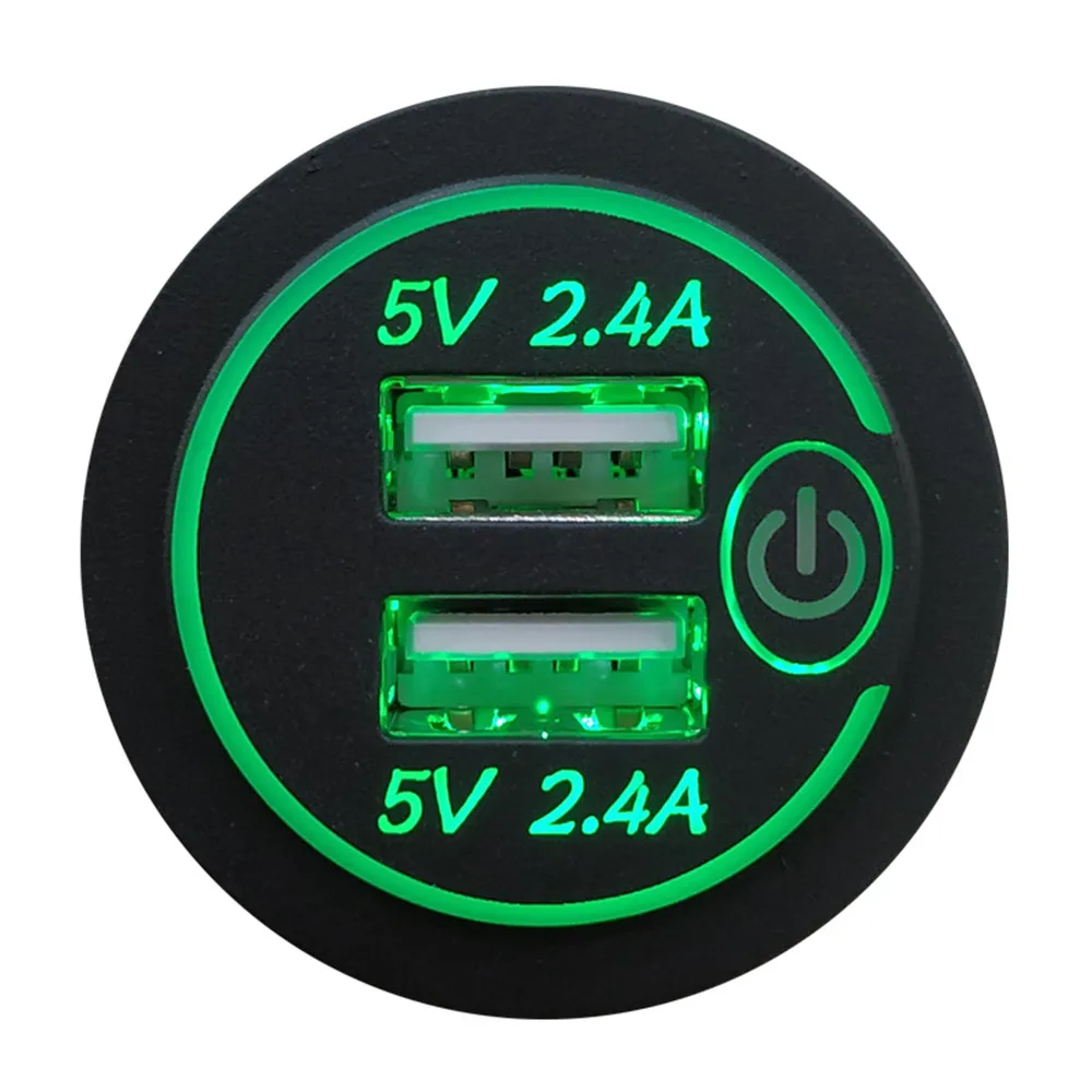 5 V/2.4A двойное USB зарядное устройство для мотоцикла розетка Автомобильный адаптер