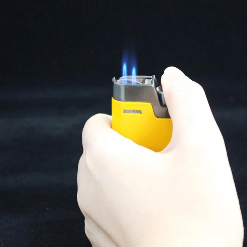 Cohiba 2 факел Jet Flame ветрозащитная Зажигалка для сигарет с дырокол подарочная