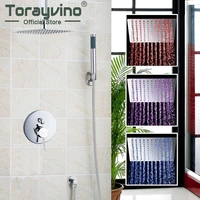 shower set led fashion style polished chrome single handle basthroom faucet tub mixer tap handheld shower wall mounted