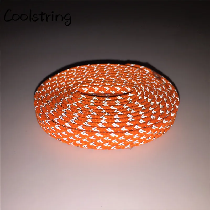 Coolstring ночной бег Выделите плоский, длиной 3 м светоотражающие шнурки для обуви Прогулочные сапоги популярной расцветке; шнурки для взрослых и детей, спортивные 350 750