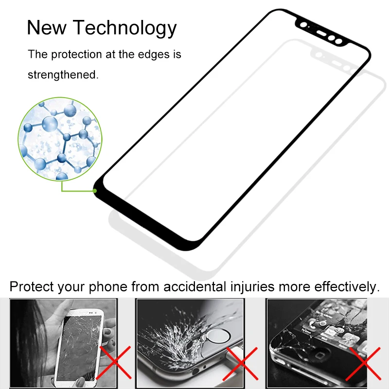 Защитная пленка для экрана из закаленного стекла полное покрытие Redmi note 6 Pro 9H
