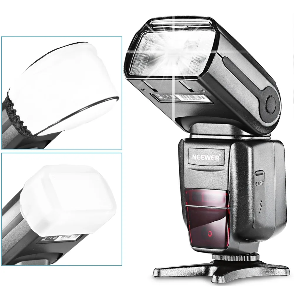 Neewer NW565EX E-ttl Slave Flash комплект Speedlite для камеры Canon DSLR, включает ttl Flash+ 2,4G беспроводной триггер+ мягкий и жесткий диффузор