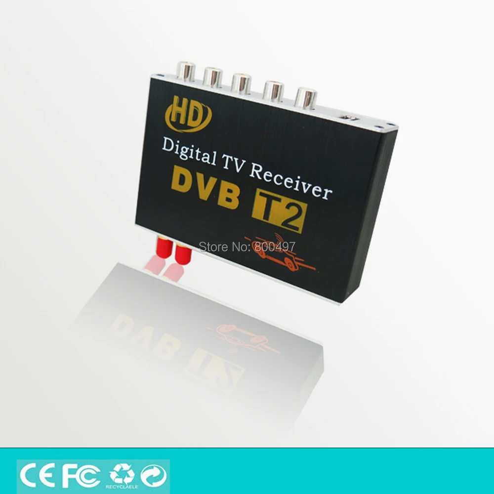 HD 1080P HDMI CVBS мобильный цифровой ТВ приемник Мобильный автомобиль DVB-T2 MPEG4 MPEG2