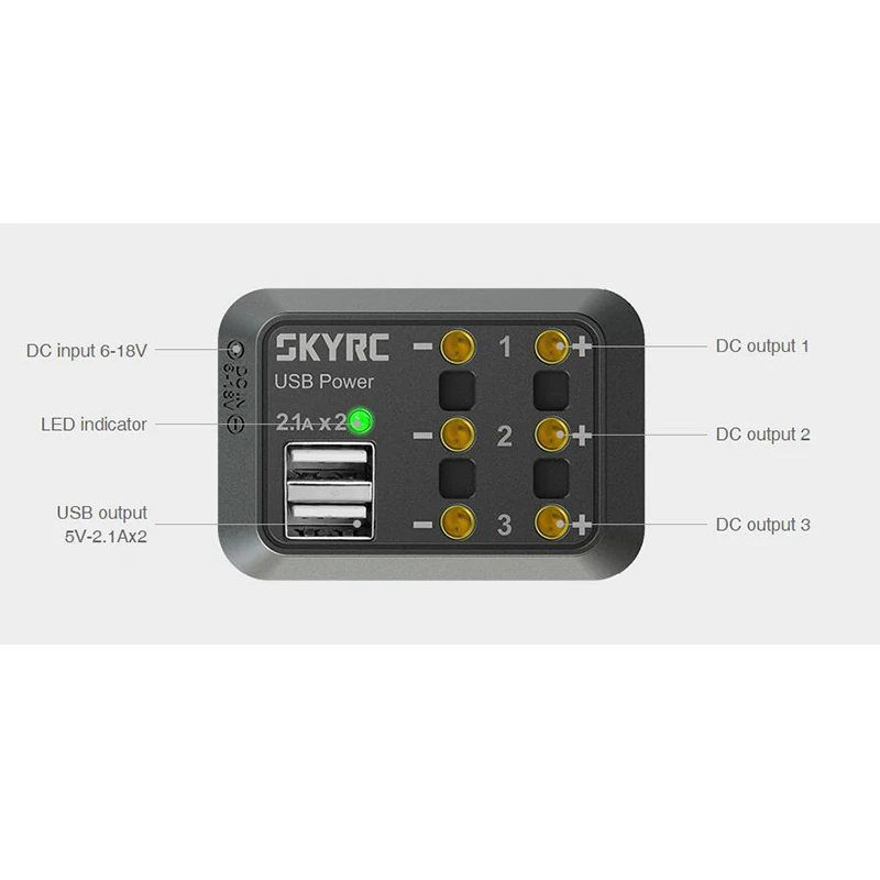 Дистрибьютор постоянного тока SKYRC с мультивыходом 10 А штепсельная вилка XT60