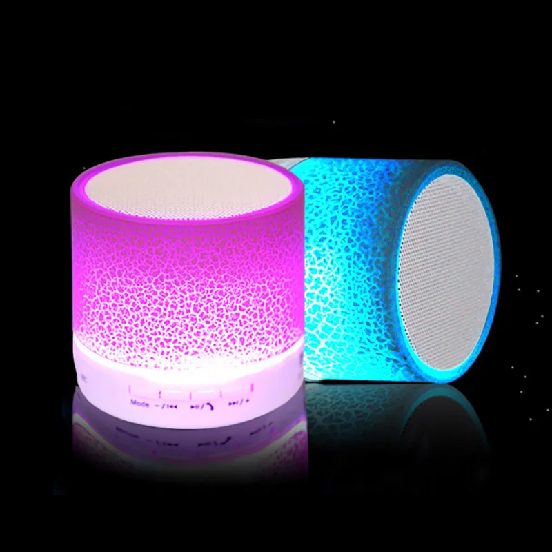 Колонка LED мини беспроводной Bluetooth динамик TF USB FM портативный музыкальный