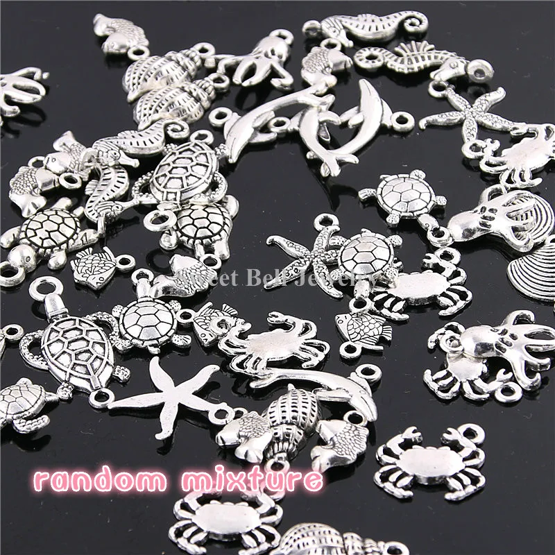 Милый Колокольчик 60 шт. смешанные Античные Подвески в виде раковины океанского