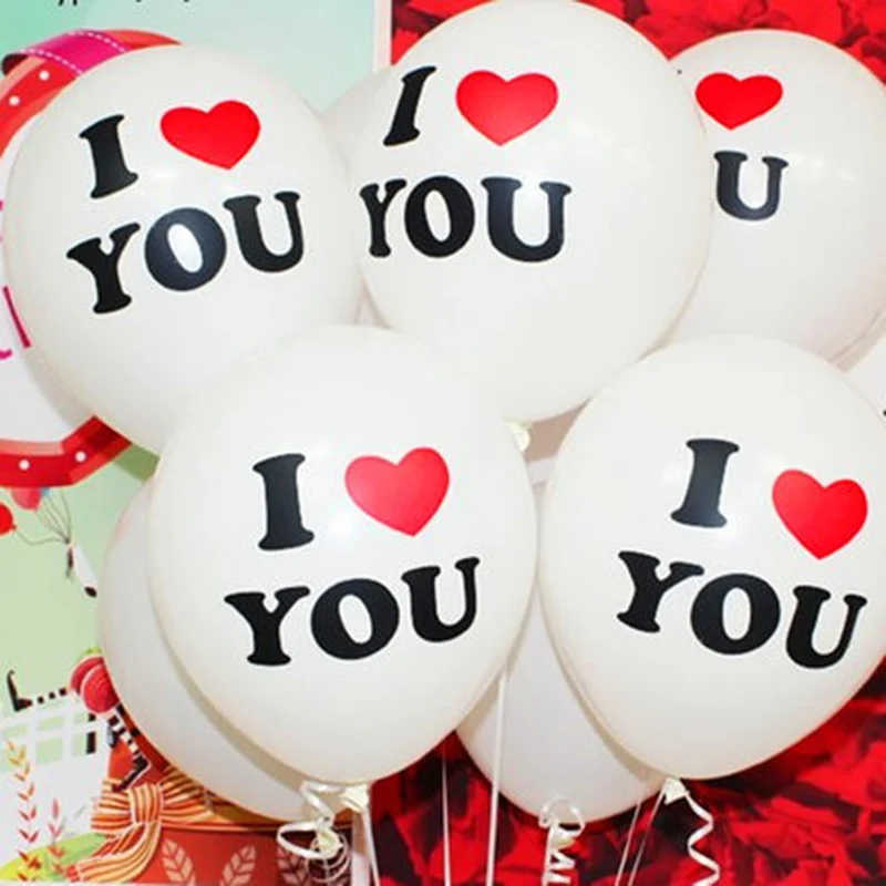 10 шт. 12 дюймов I LOVE YOU воздушные шары Жемчуг Латексные украшения для вечеринки Свадебные украшения только что женатые WYQ