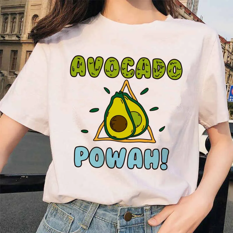 Авокадо Футболка женская kawaii vegan femme Топ футболки футболка уличная одежда с графическим принтом 90s одежда гранж Женская harajuku футболка - Цвет: 4935