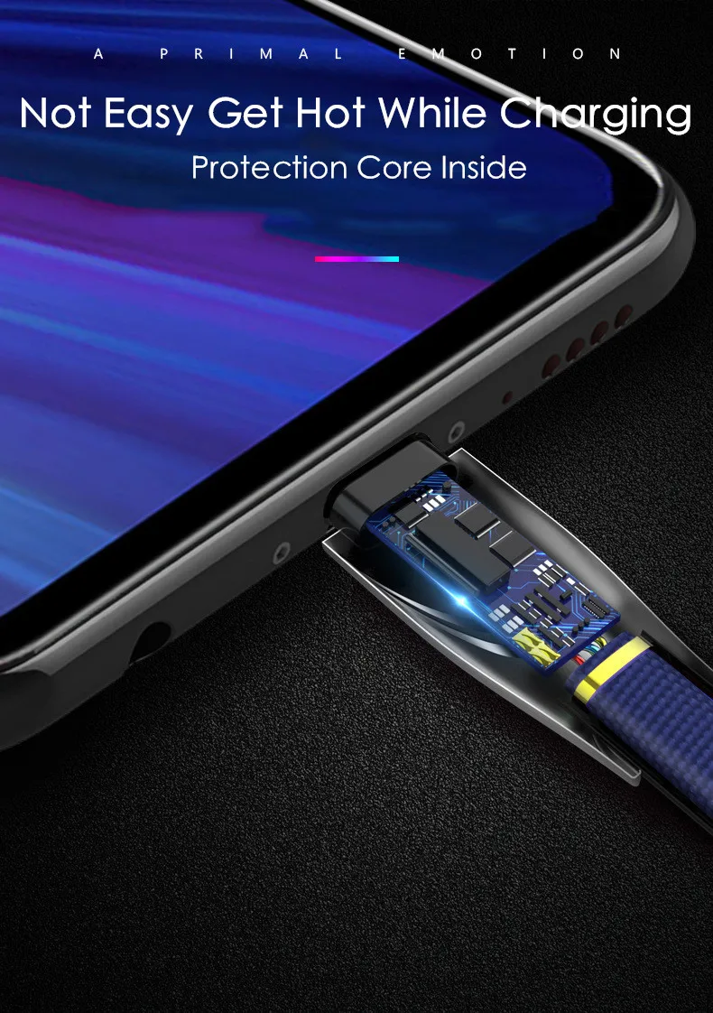 Цинковый USB кабель 5V 2.8A Быстрая зарядка Плоский нейлоновый Тип C Micro USB кабель зарядное устройство провод шнур для iPhone iPAD huawei samsung Xiaomi