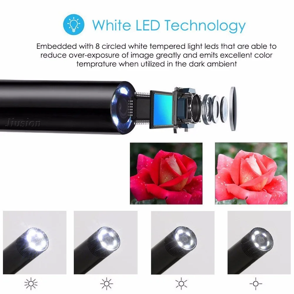 2/3. 5/5/7/10 м USB эндоскопа Камера HD 1200 P мягкие трубка Беспроводной Wi-Fi бороскоп видео