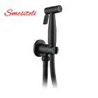 Smesiteli 10 лет гарантии латунная розетка для душа + SUS304 ручной распылитель для Биде Душ Набор для туалета Shattaf набор для душа