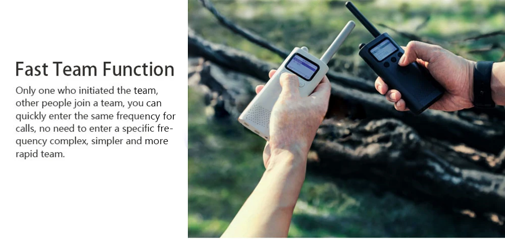 Xiaomi Mijia Smart Walkie Talkie с fm-радио динамиком в режиме ожидания смартфон приложение расположение поделиться быстро команда Talk оптовые продажи