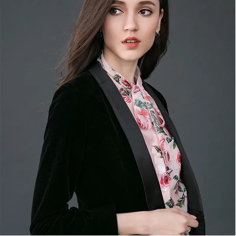 Новинка 2018 Стильный дизайнерский блейзер для подиума Женский бархатный с