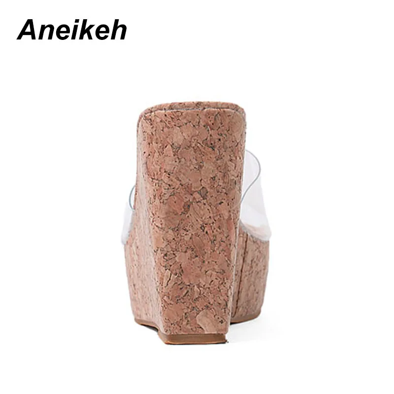 Сандалии Aneikeh женские прозрачные на платформе босоножки очень высокой Уличная