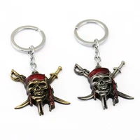 pirates of the caribbean keychain jack skull key ring holder gift chaveiro car key chain pendant movie jewelry souvenir ys11851