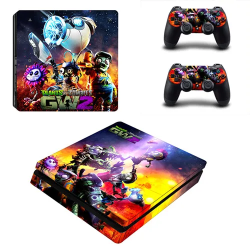 Растения против Зомби GW2 наклейка PS4 тонкий стикер кожи для sony playstation 4 консоли и 2 контроллеров PS4 тонкий стикер кожи - Цвет: YSP4S-1805