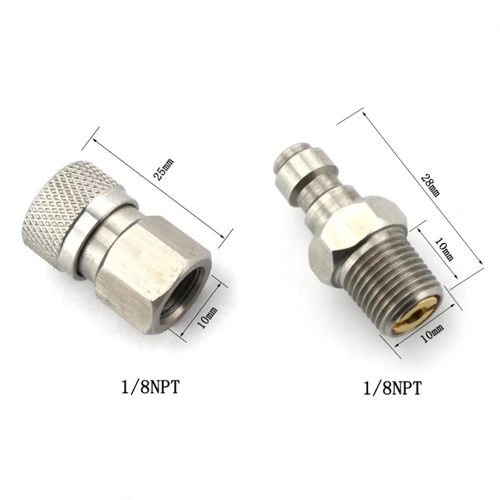 Пейнтбол PCP Airforce Нержавеющая сталь 1/8NPT штекер Женский Quick Disconnect муфта разъем