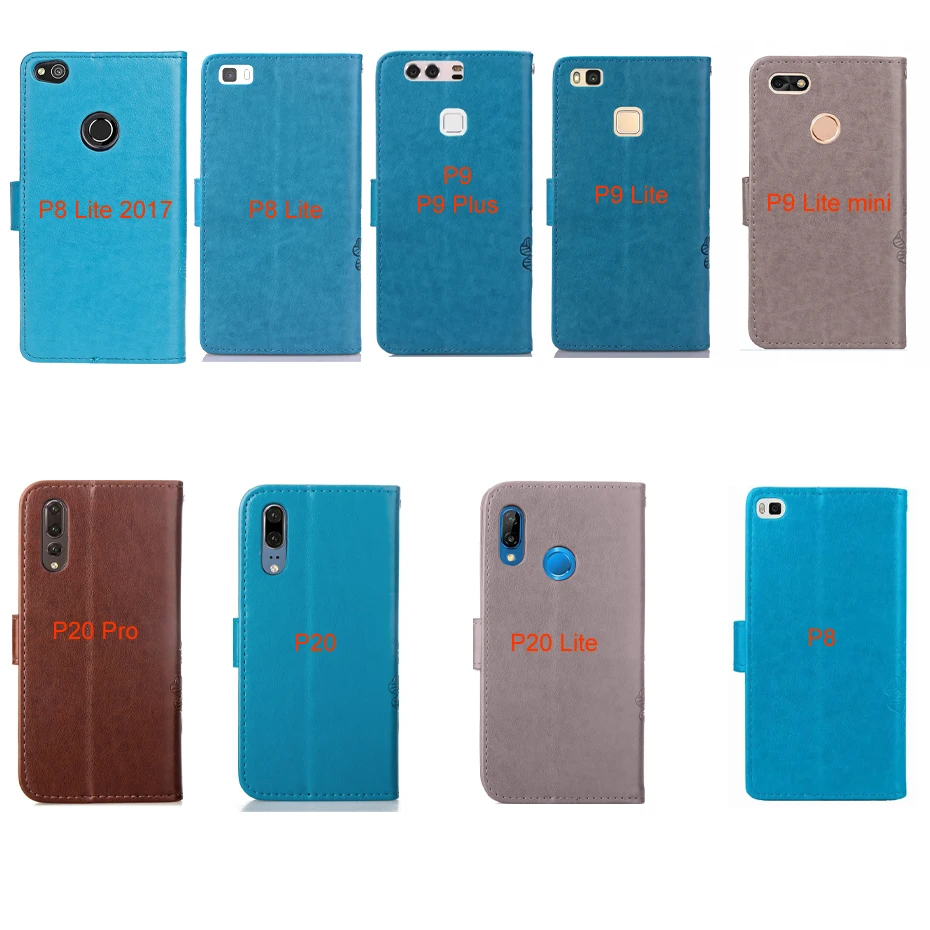 Чехол книжка из искусственной кожи для Huawei P8 P20 P10 P9 Lite Mini Pro Y5 2017 Y7 2018 Mate 10 9 P Smart Honor 5C
