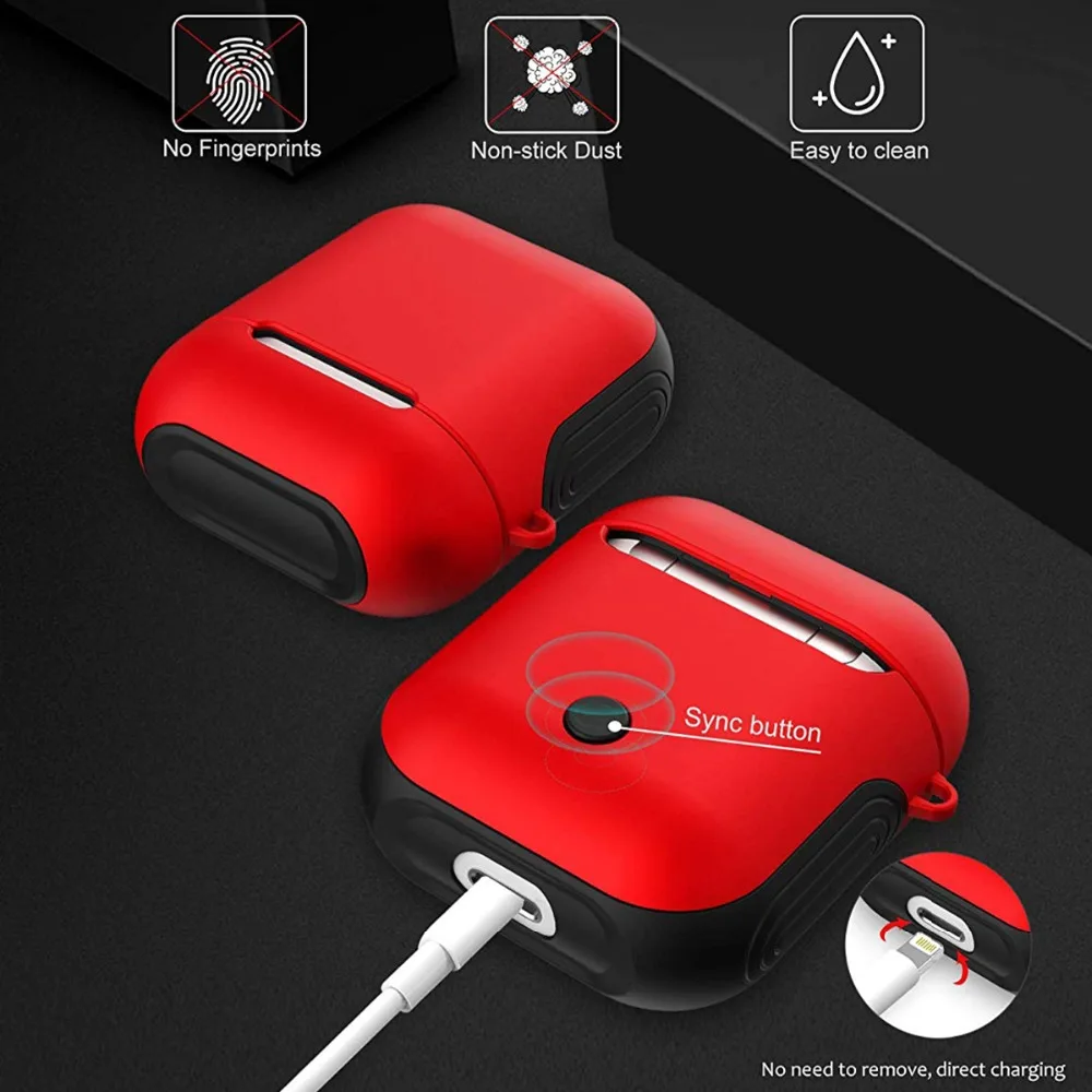 Soft Silicone Case for Apple AirPods TPU Hard Shockproof Cover Dual Layer For Earphone Cases Capa Protector |