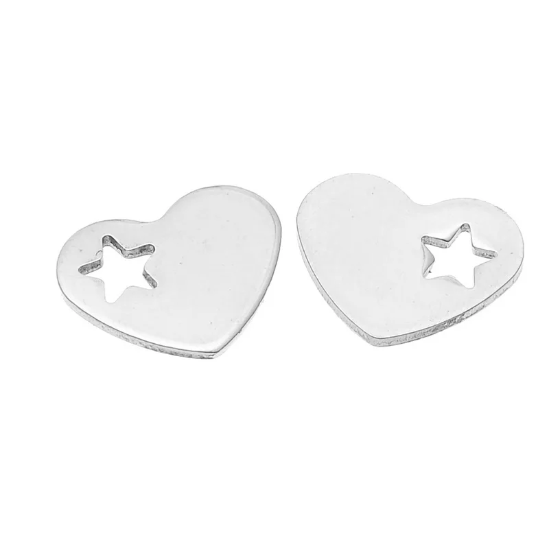 В форме сердца собачьи бирки ожерелье из нержавеющей стали DIY пустые