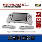 Игровая консоль 16 бит HD ULTRA SNES POCKET RETROAD 5PLUS, портативная игровая консоль 7 дюймов с большим экраном, беспроводные контроллеры 2,4G